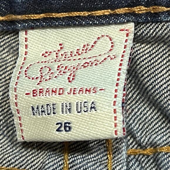 True Religion Candice Flared Jeans Women 26W x 28L Blue Light Washed Distressed - Picture 12 of 13